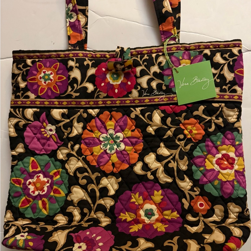 Vera Bradley Multicolor Floral Tote Bag New Suzani